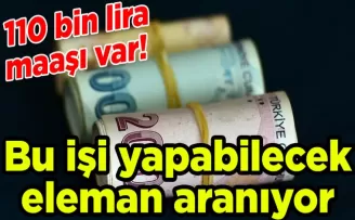 110 bin lira maaşı var! Bu işi yapabilecek eleman aranıyor