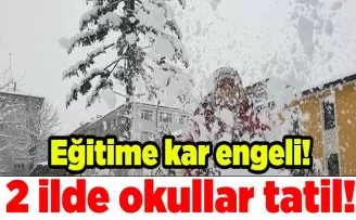 2 ilde eğitime kar engeli! Bazı ilçelerde okullar tatil