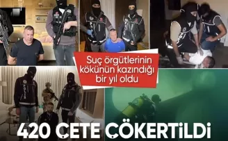 2023 yılında 420 organize suç çetesi çökertildi
