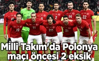 A Milli Takım’da Polonya maçı öncesi 2 eksik