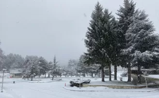 Abant’ta kar yağışı başladı
