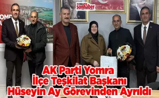 AK Parti Yomra İlçe Teşkilat Başkanı Hüseyin Ay Görevinden Ayrıldı