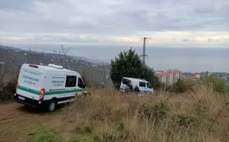 Akçaabat'ta yanarak ölmüş kişinin cesedi bulundu