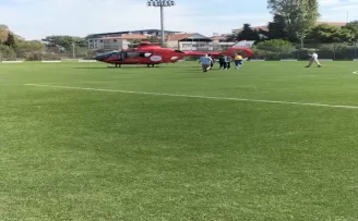 Alaçam’da kalp krizi geçiren hasta ambulans helikopterle hastaneye kaldırıldı