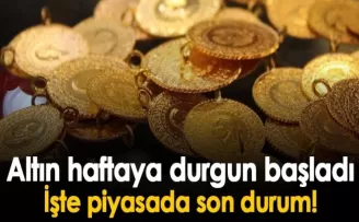 Altın haftaya durgun başladı! İşte piyasada son durum