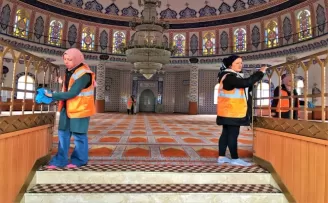 Altınordu’da camilerde ramazan temizliği yapıldı