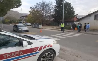 Amasya’da jandarma yaya önceliği denetimi yaptı