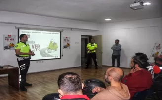 Amasya’da motosiklet kullananlar bilgilendirildi