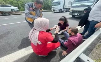Anadolu Otoyolu’nun Düzce kesiminde zincirleme trafik kazası ulaşımı aksattı