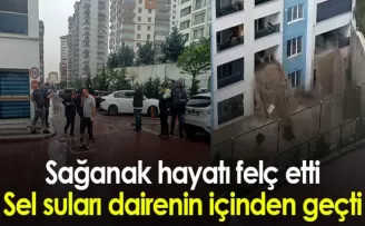 Ankara’da sel suları dairenin içinden geçti