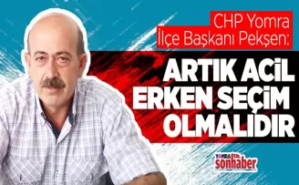 Artık acil erken seçim olmalıdır
