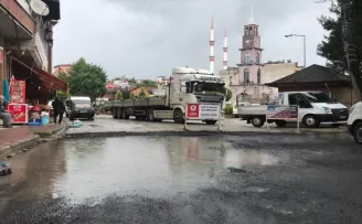 Asarcık’ta sağanak etkili oldu