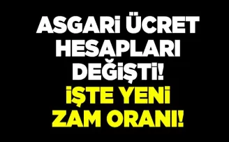 Asgari ücret hesapları değişti! İşte yeni zam oranı…