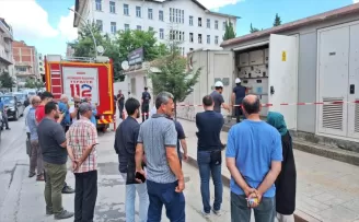 Bafra’da elektrik trafoda patlama meydana geldi