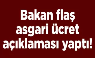 Bakan flaş asgari ücret açıklaması yaptı