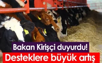 Bakan Kirişçi duyurdu! Desteklere büyük artış