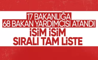 Bakan Yardımcılıklarına Atama Kararları Resmi Gazete’de