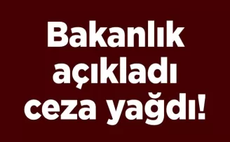 Bakanlık açıkladı, ceza yağdı!
