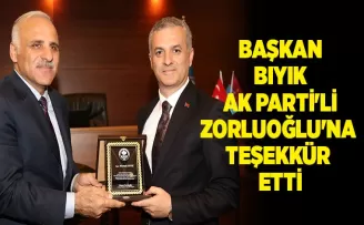 BAŞKAN BIYIK, AK PARTİ’Lİ ZORLUOĞLU’NA TEŞEKKÜR ETTİ