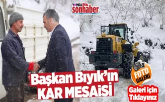 Başkan Bıyık’ın Kar Mesaisi
