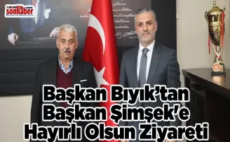 Başkan Bıyık’tan Başkan Şimşek’e Hayırlı Olsun Ziyareti