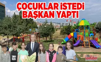 Başkan çocukların isteğini kırmadı