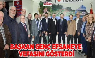 BAŞKAN GENÇ EFSANEYE VEFASINI GÖSTERDİ