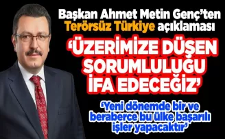 Başkan Genç’ten ‘Terörsüz Türkiye’ Açıklaması
