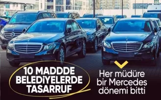 Belediyelerde tasarruf devrinin detayları belli oldu