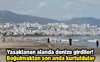 Boğulmaktan son anda kurtuldular