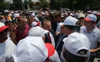 Bolu Belediye Başkanı Tanju Özcan “Adalet ve Değişim Yürüyüşü“ne başladı: