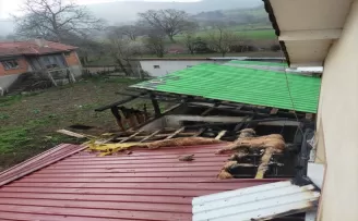 Bolu’da müştemilatta çıkan yangın söndürüldü