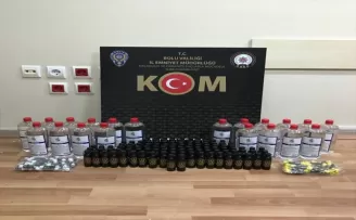 Bolu'da sahte içki operasyonunda bir şüpheli yakalandı