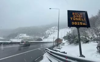Bolu Dağı'nda yoğun kar yağışı