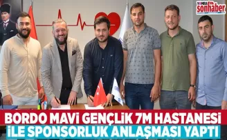 Bordo Mavi Gençlik 7M hastanesi ile sponsorluk anlaşması yaptı