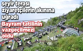 Boztepe seyir terası ziyaretçilerin akınına uğradı