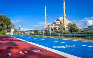 Bulancak’ta bisiklet ve yürüyüş yolunun yapımı devam ediyor