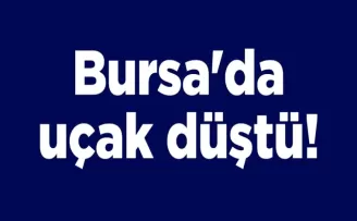Bursa’da uçak düştü!