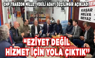 CHP Trabzon Milletvekili adayı Özçilingir açıkladı