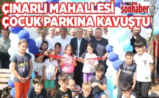 ÇINARLI MAHALLESİ ÇOCUK PARKINA KAVUŞTU