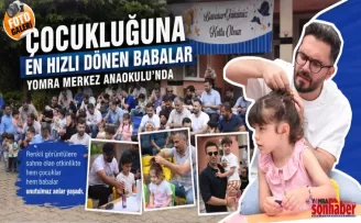 Çocukluğuna En Hızlı Dönen Babalar Yomra Merkez Anaokulu’ndaydı