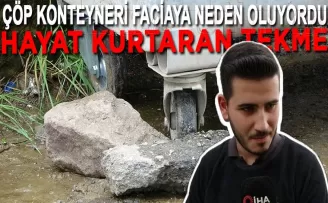 Çöp konteyneri faciaya neden oluyordu