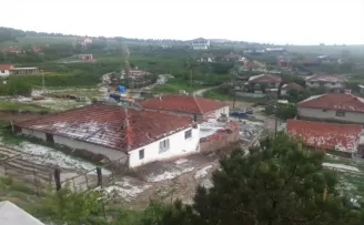 Çorum’da dolu etkili oldu