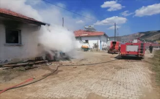 Çorum’da tüp patlayan evde hasar oluştu