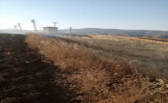 Çorum’da yaklaşık 10 dönüm anız yandı
