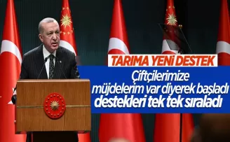 Cumhurbaşkanı Erdoğan'dan çiftçilere yeni müjdeler