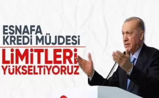 Cumhurbaşkanı Erdoğan’dan esnafa kredi müjdesi