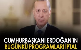 Cumhurbaşkanı Erdoğan’ın bugünkü programları iptal!