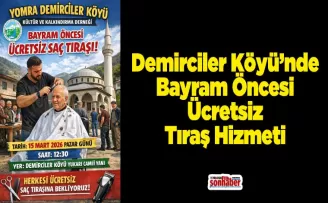 Demirciler Köyü’nde Bayram Öncesi Ücretsiz Tıraş Hizmeti