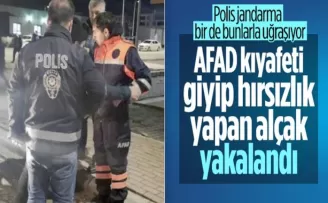 Depremi fırsat bilip AFAD kıyafetiyle hırsızlık yaptı